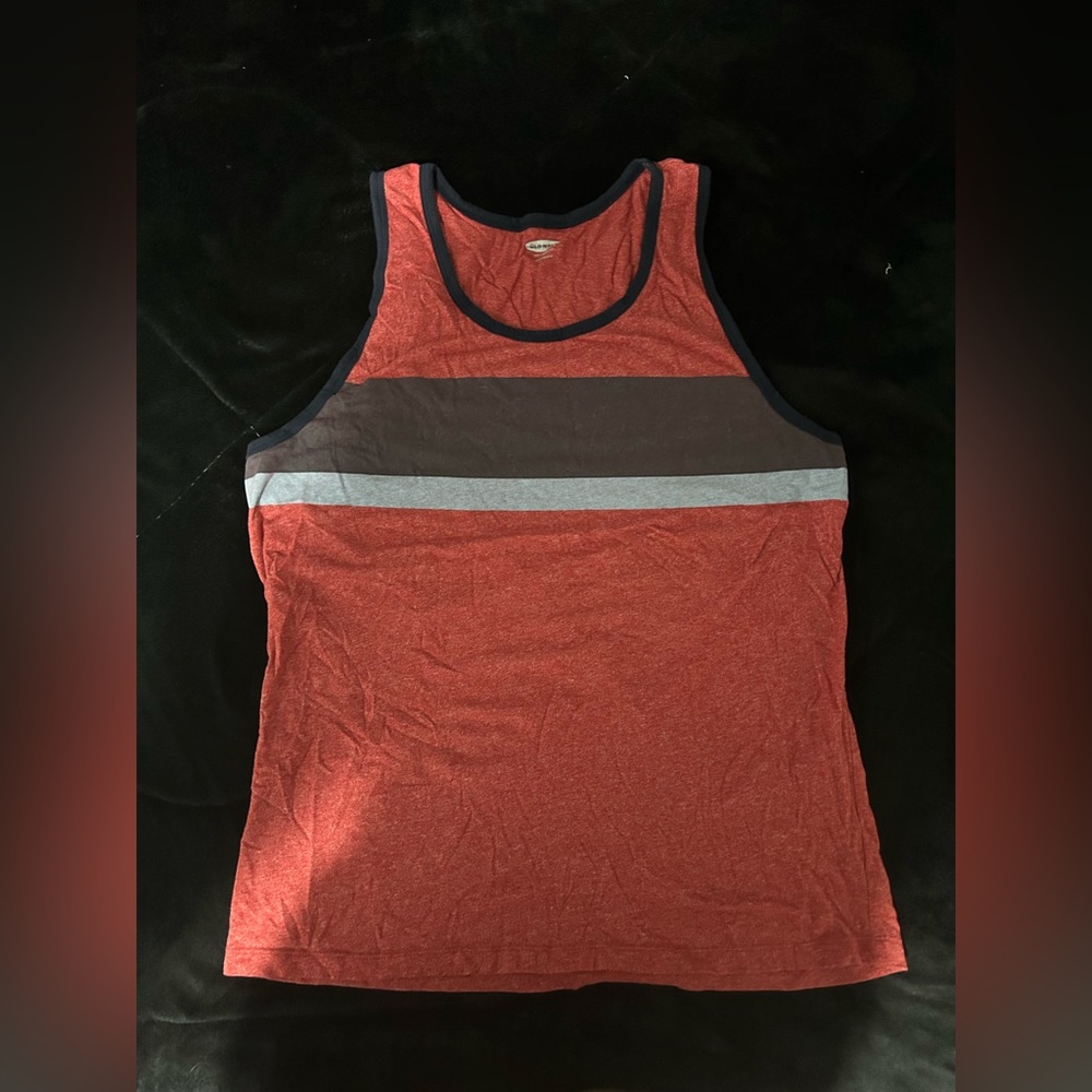 large red mens tank top